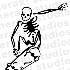 Skater Skeleton SVG Skateboard Ride Skeleton SVG Skull - Etsy