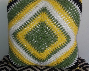 Crotchet Granny Square Pillow
