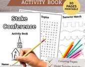 LDS Stake Conference Activity Book for Kids | Printable Busy Book with Games, Coloring & Journal Pages | Primary Handout