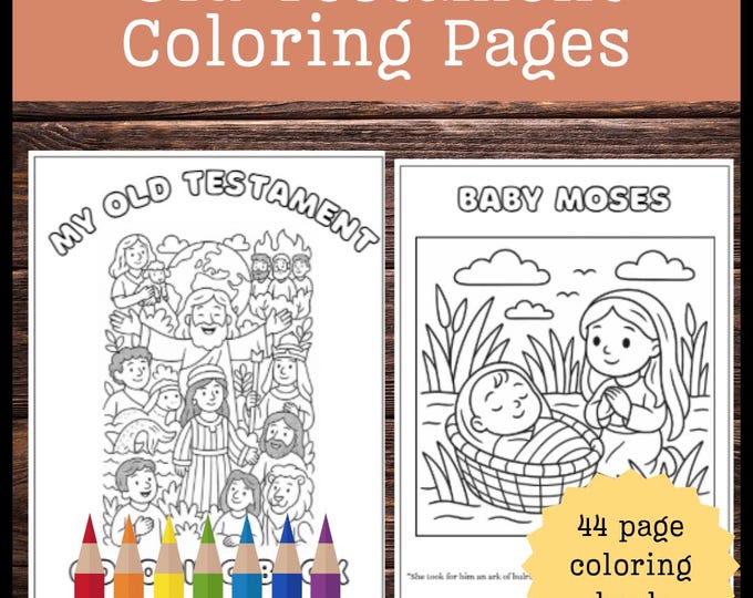 Old Testament Coloring Book | Bible Scripture Pages (digital Download ...
