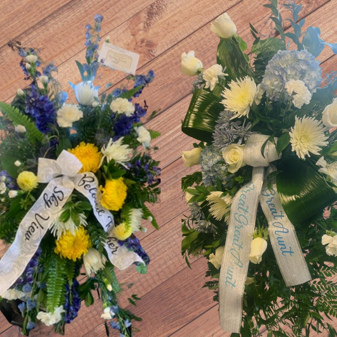 Funeral Table Ribbon Personalized Banner | Funeral | Flower Arrangement | Memorial Ribbon ...