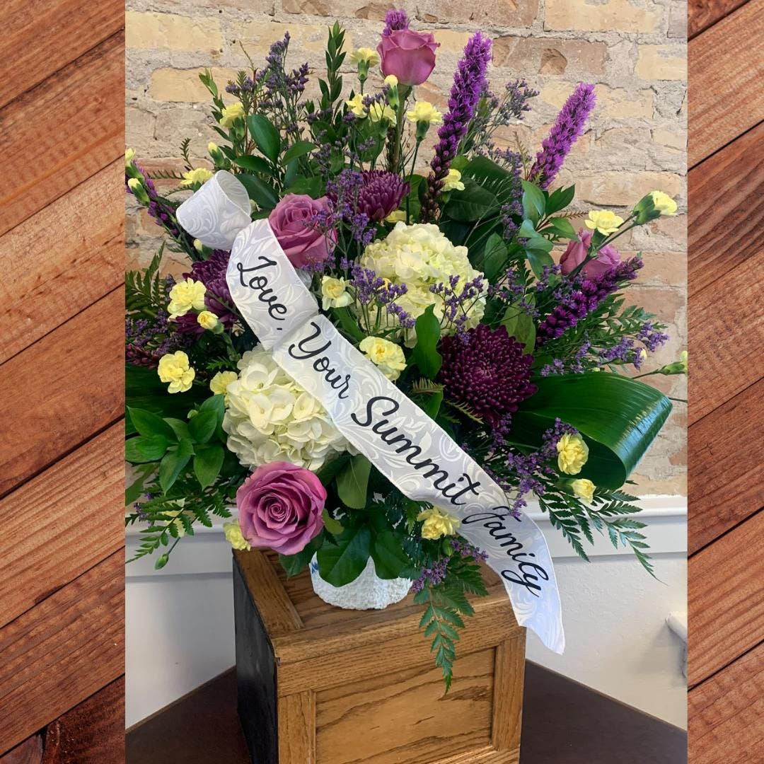 Personalized Banner | Funeral | Flower Arrangement | Memorial Ribbon ...