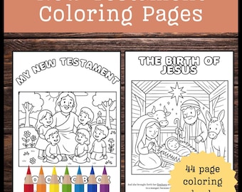 New Testament Coloring Book | Scripture Learning Pages (digital ...