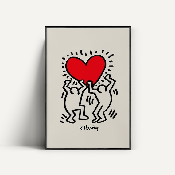 Haring Pop Art Print Keith Haring Wall Decoration Party Lover Canvas ...
