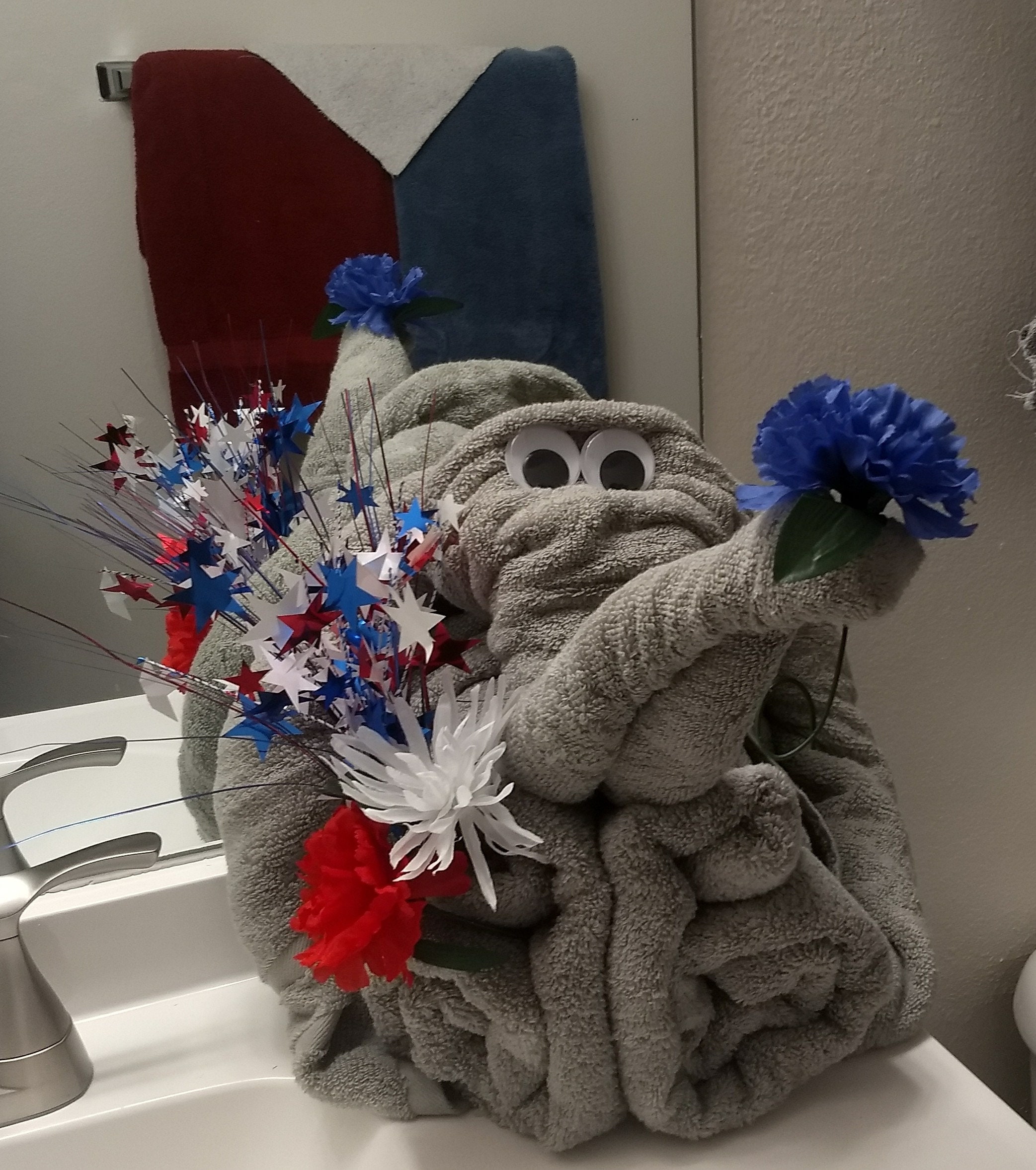 Fun Loving Elephant Towel Origami Etsy