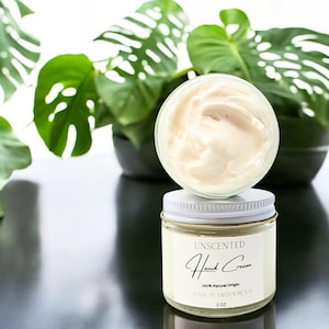 Hand Cream for dry hands made with shea butter kokum butter cocoa butter olive oil for chapped hands cream moisturizing non-greasy 2 oz