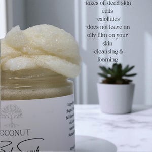 8 OZ Whipped Coconut Body Scrub exfoliating sugar scrub for celulite Cleansing Exfoliating Body Scrub exfoliates dead skin cells Body Polish