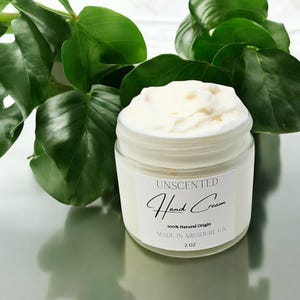 Hand Cream for dry hands made with shea butter kokum butter cocoa butter olive oil for chapped hands cream moisturizing non-greasy 2 oz