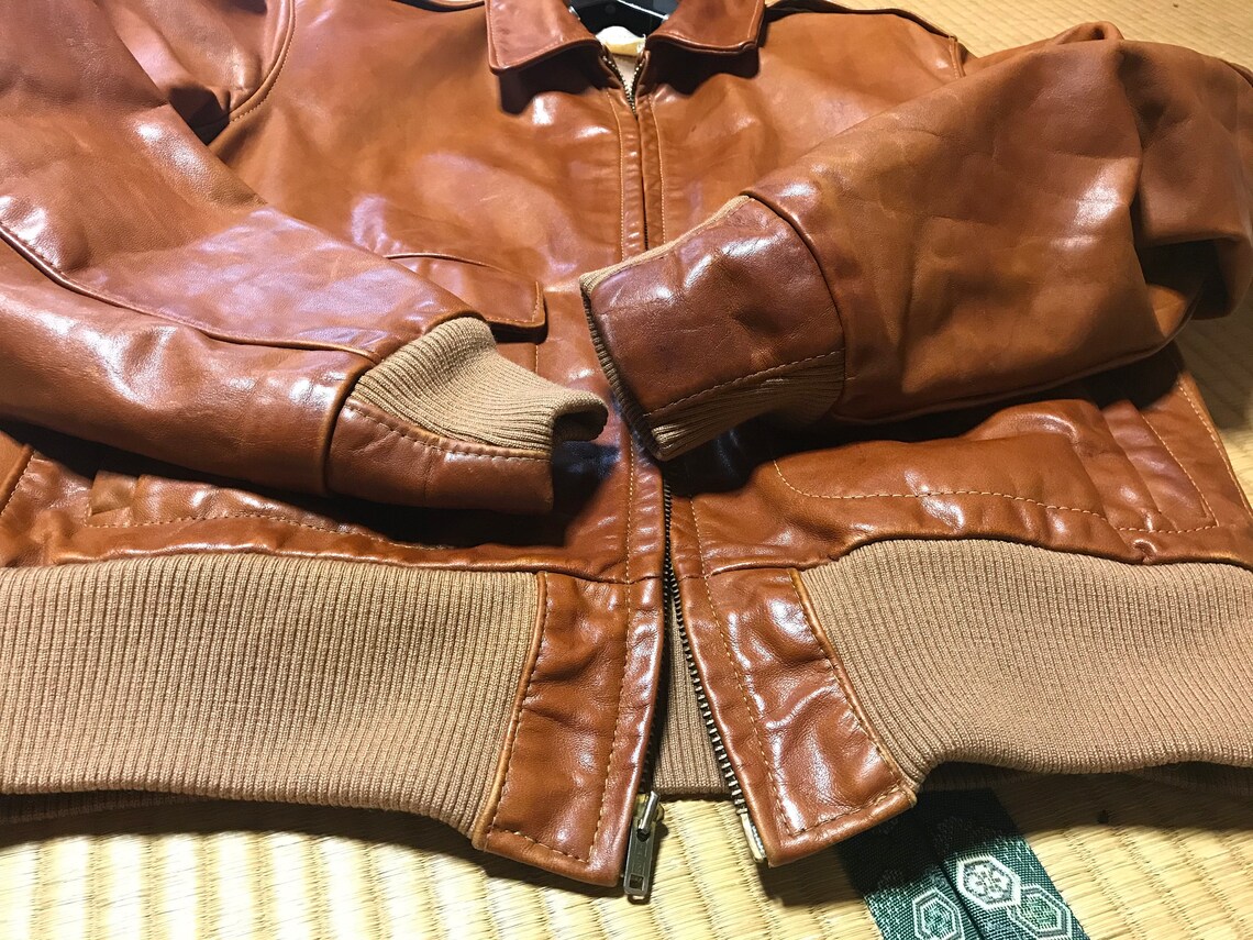 Vintage 70s East West Leather A2 Jacket size 40 Etsy
