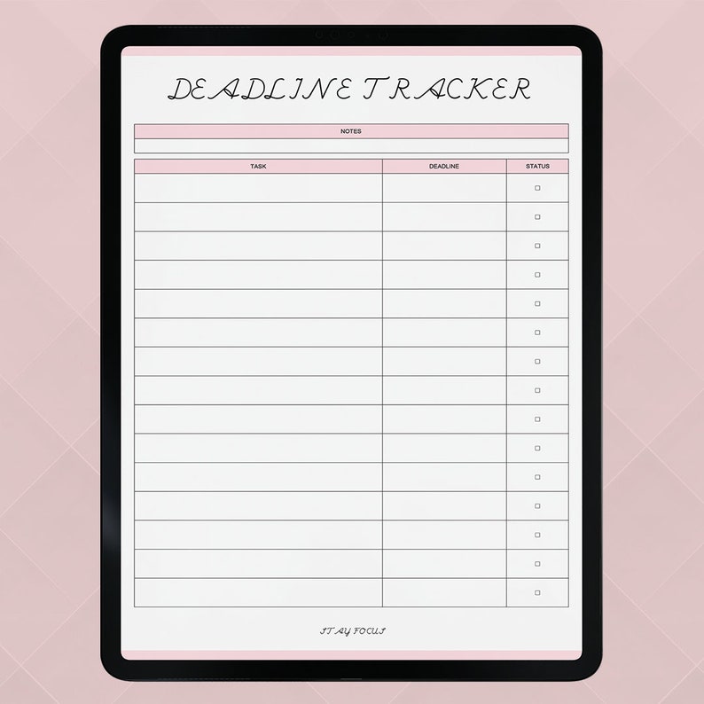 assignment deadline tracker