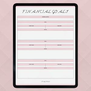 Printable ULTIMATE BUDGET TRACKER, Financial Goals Tracker, Income ...
