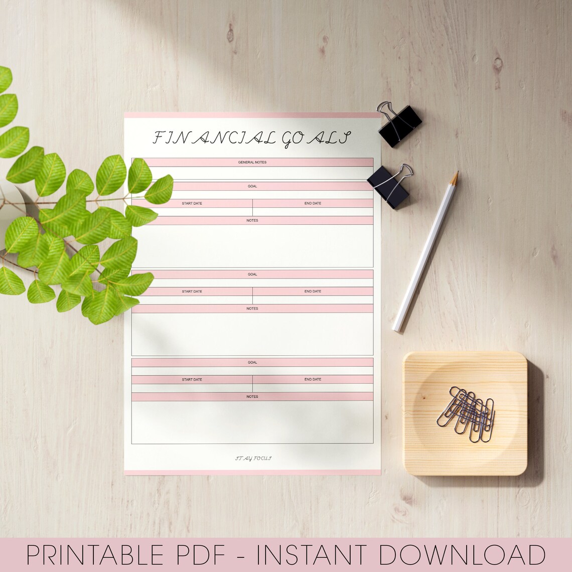 Printable FINANCIAL GOALS TRACKER Financial Goals Tracker - Etsy