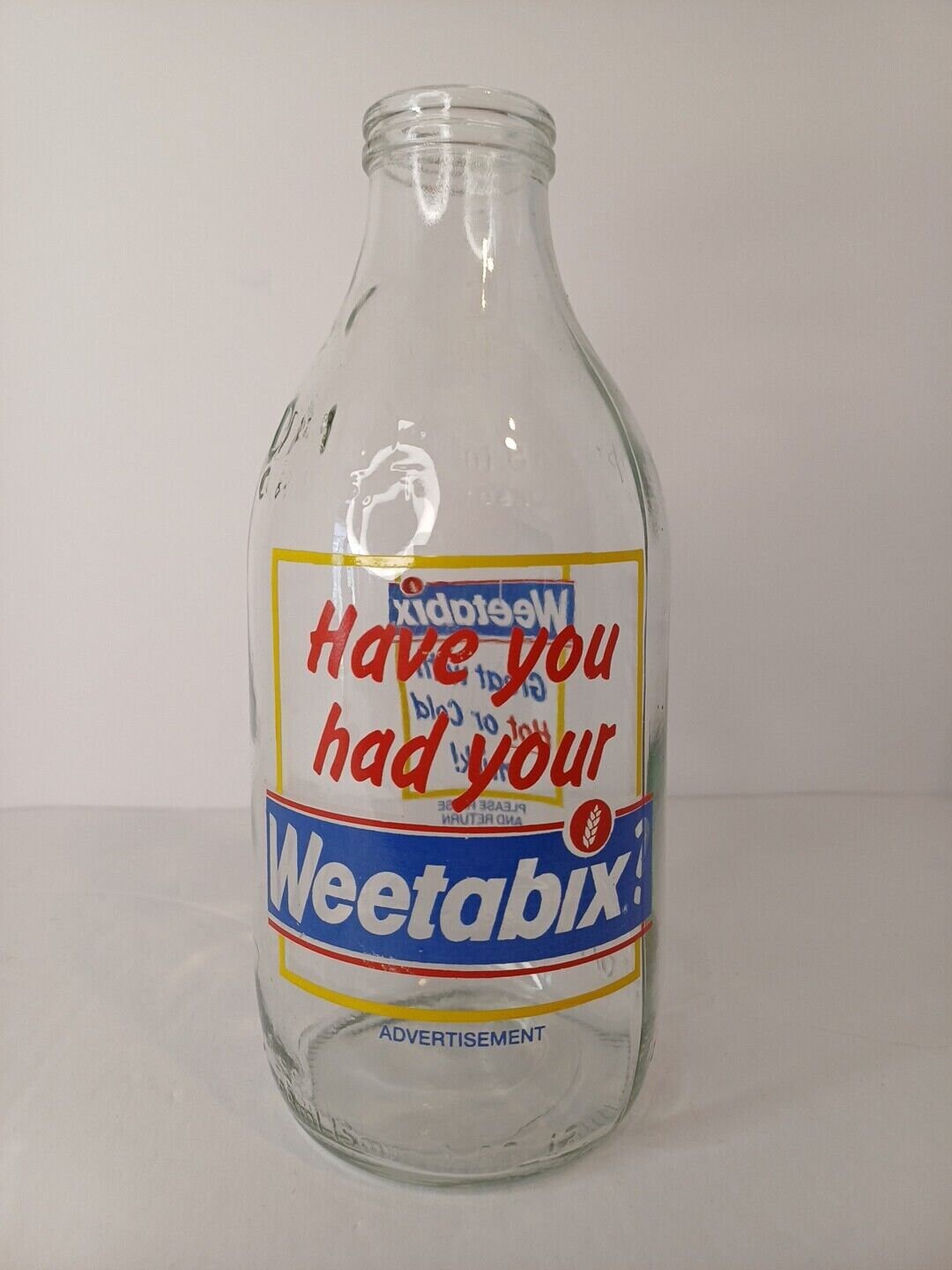 1980s Original Wheetabix Glass Advertising Vintage Dairy Crest Etsy