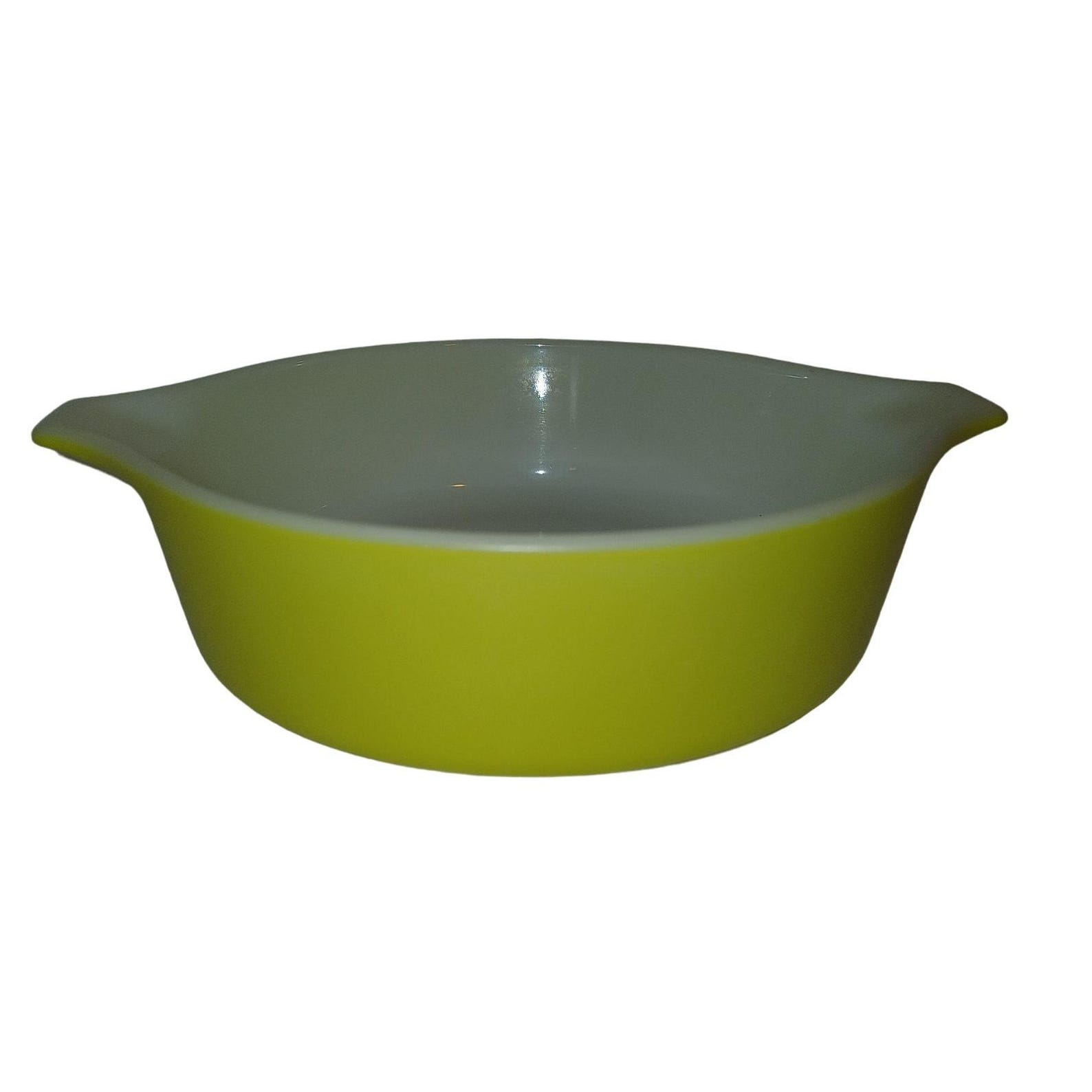 Pyrex Yellow Green Verde Round Casserole Dish Pint 1960s 6 Amazing ...