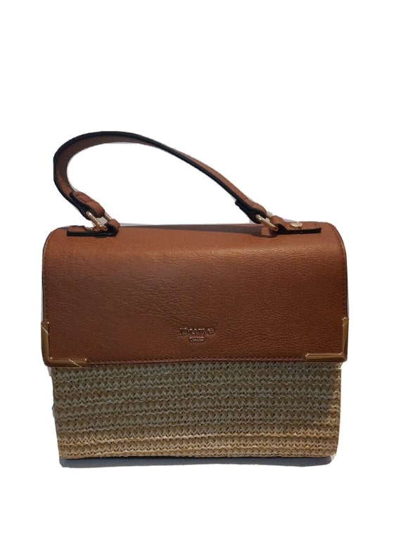 Dune London Crossbody Top Handle Purse Leather Straw 10x12 Etsy Canada