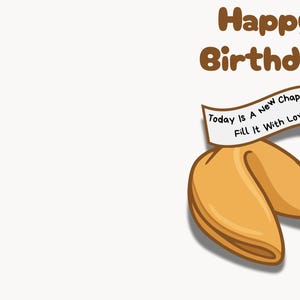 Fortune Cookie Birthday Card, Heartfelt Message (Digital Download) image 4