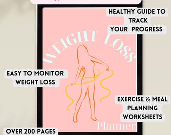 Weight Loss Digital Planner: Workout & Diet (Goodnotes)