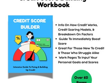 Credit Score Building eBook, Credit Repair Guide, Financial Planner
