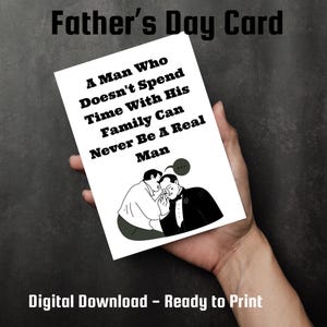 Tarjeta del Día del Padre, Tarjeta con frases inspiradas en El Padrino, Tarjeta divertida