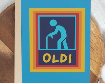 Funny Adult Birthday Card: Aging Humor Greeting Card, Gift For Parents (Digital Download)