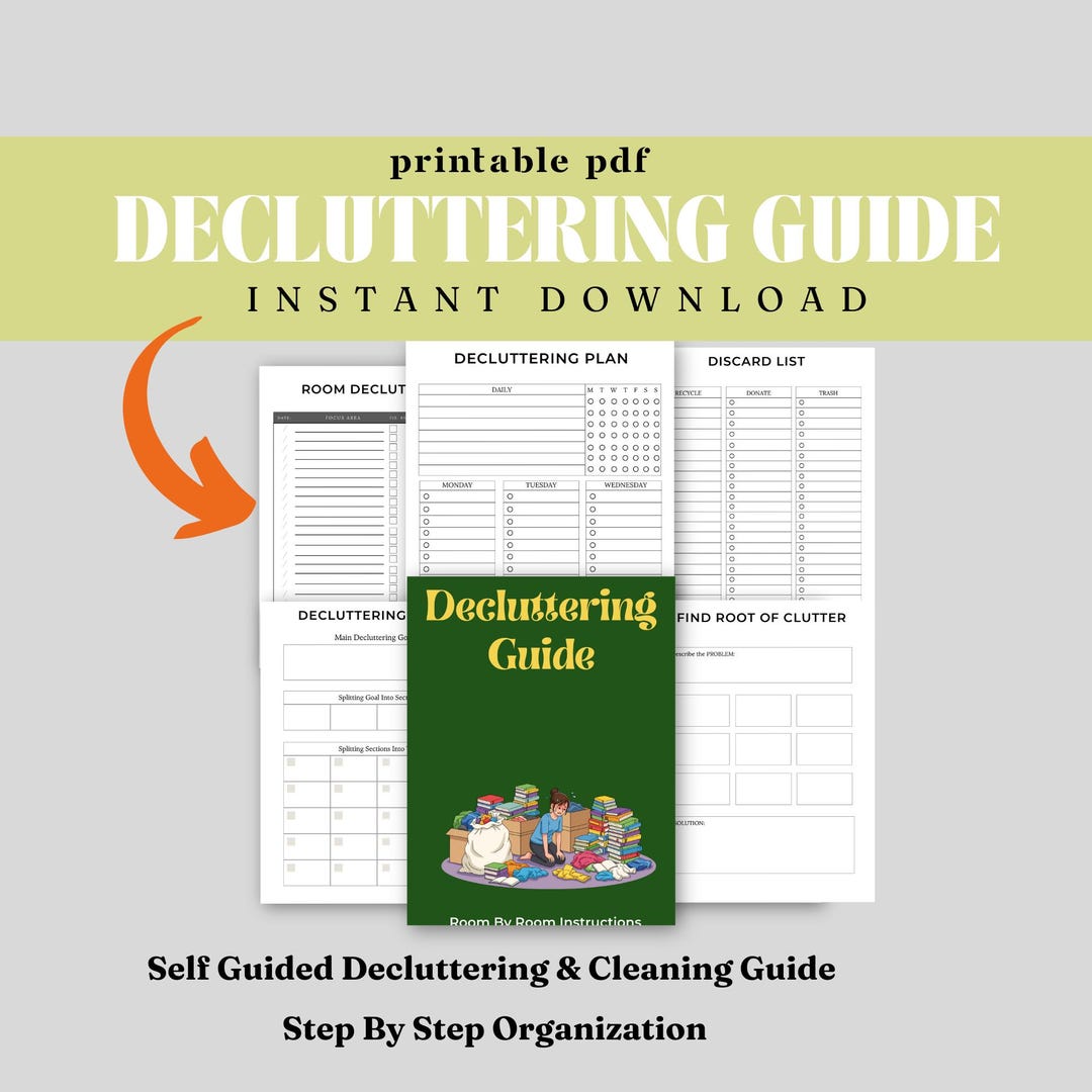 Declutter Guide Digital Download, Clear Space Ebook, Home Deep Cleaning ...