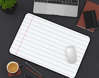 Lined Notebook Paper Desk Pad, back To School Accessories, College Student Gifts