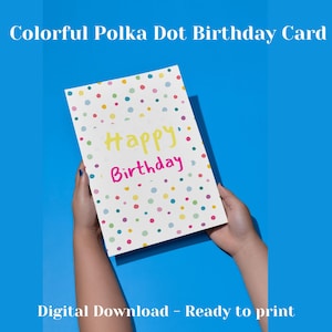 Kleurrijke polkadot-wenskaarten, verjaardagswensen, feestkaarten, feestuitnodigingen, leuke en feestelijke notities