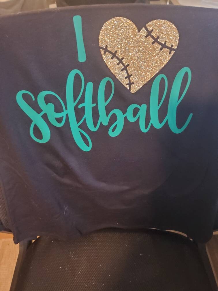 I heart softballcustomizable colors Etsy