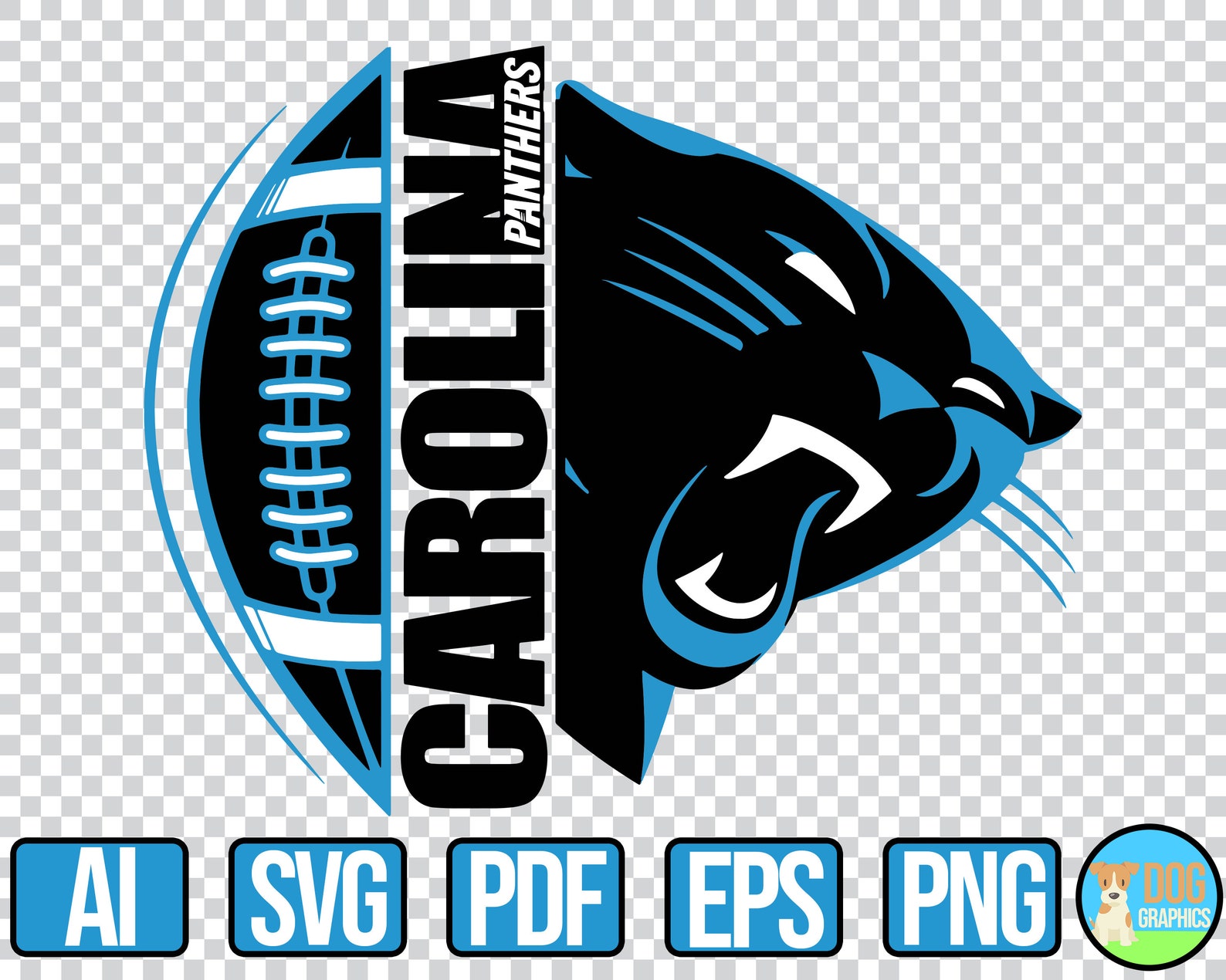 Carolina Panthers SVG NFL Football Sports Logo for Cricut | Etsy