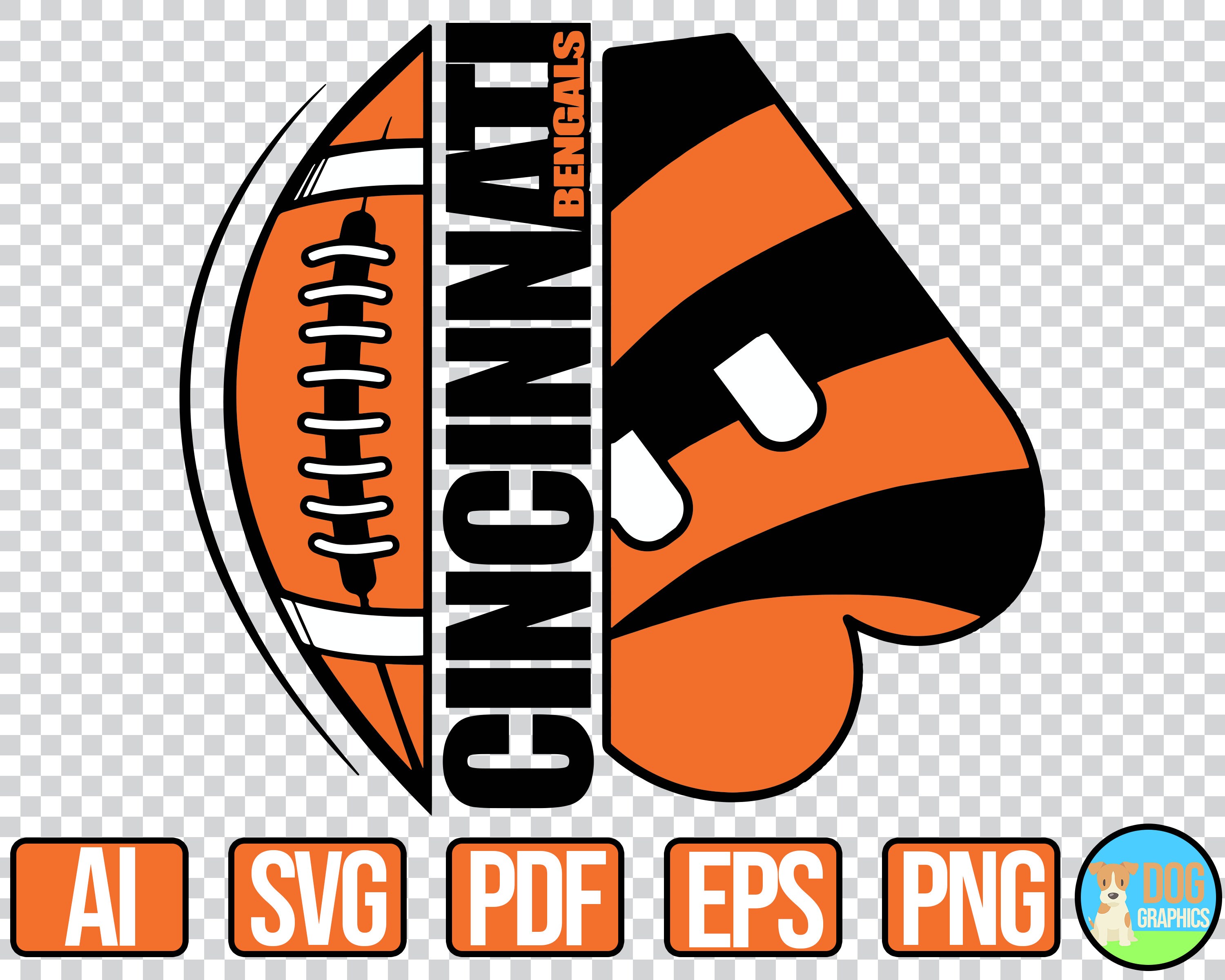 Cincinnati Bengals SVG NFL Football Sports Logo per Cricut | Etsy