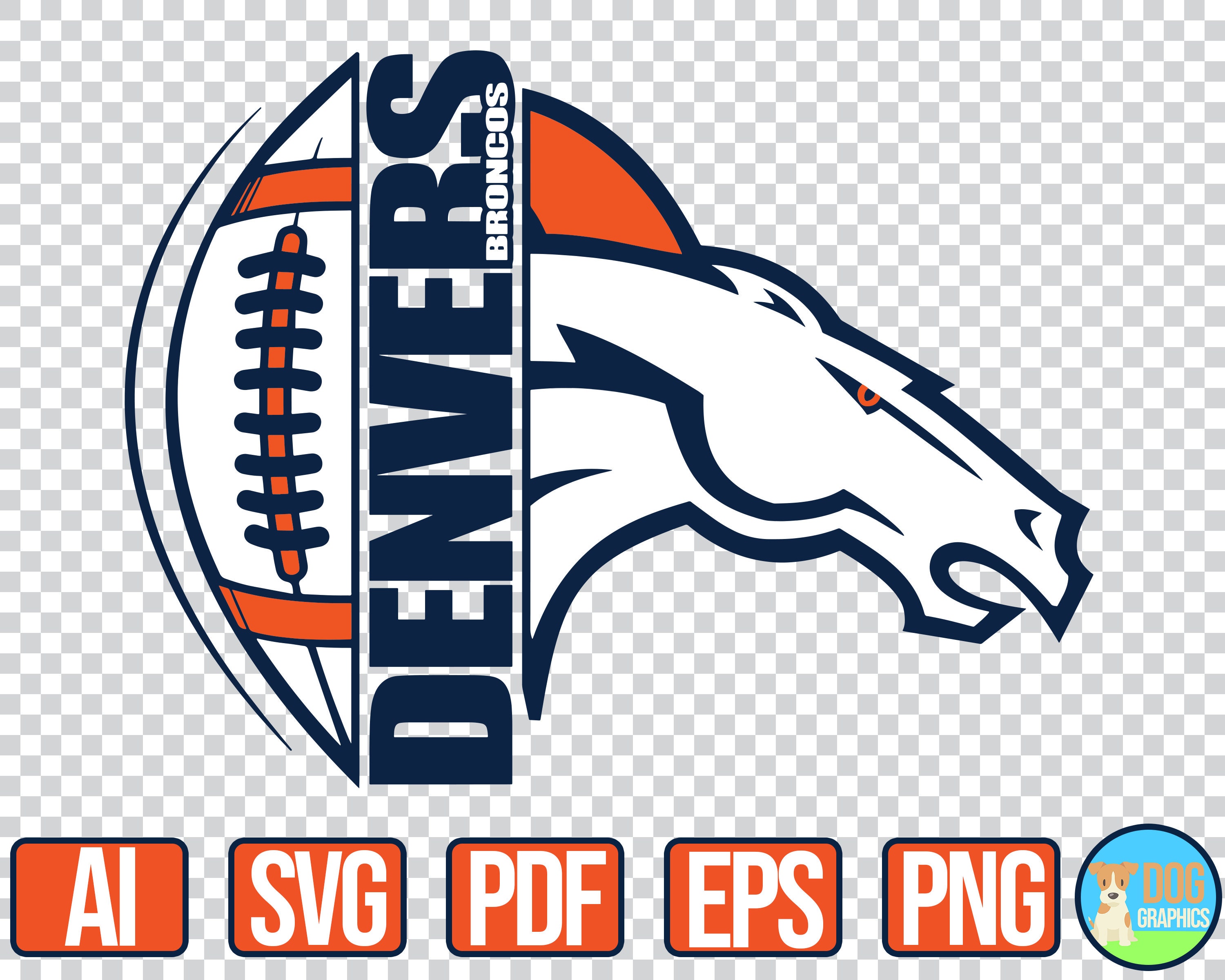 Denver Broncos SVG NFL Football Sports Logo for Cricut Etsy