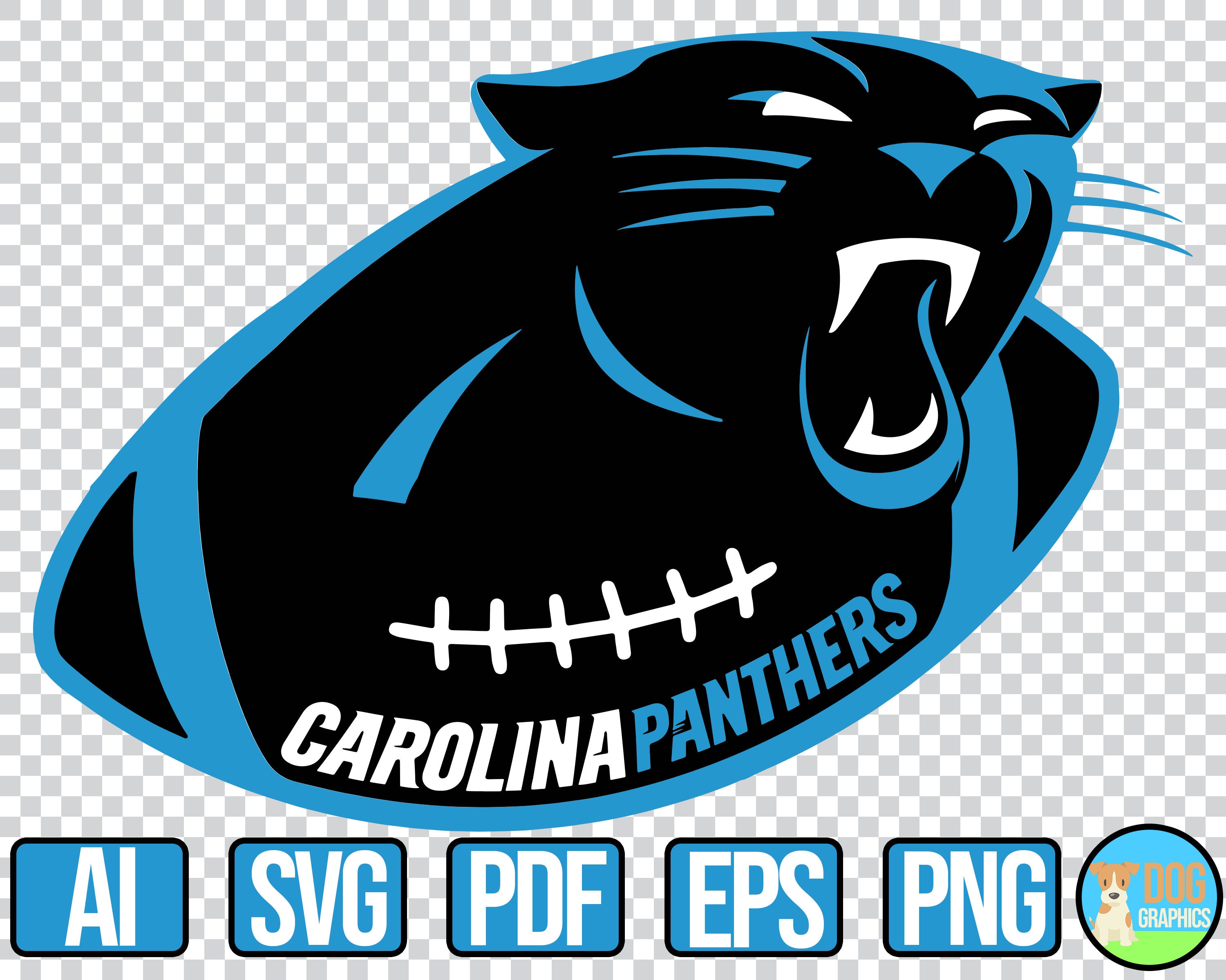 Carolina Panthers Svg Nfl Football Sports Logo For Cricut Etsy