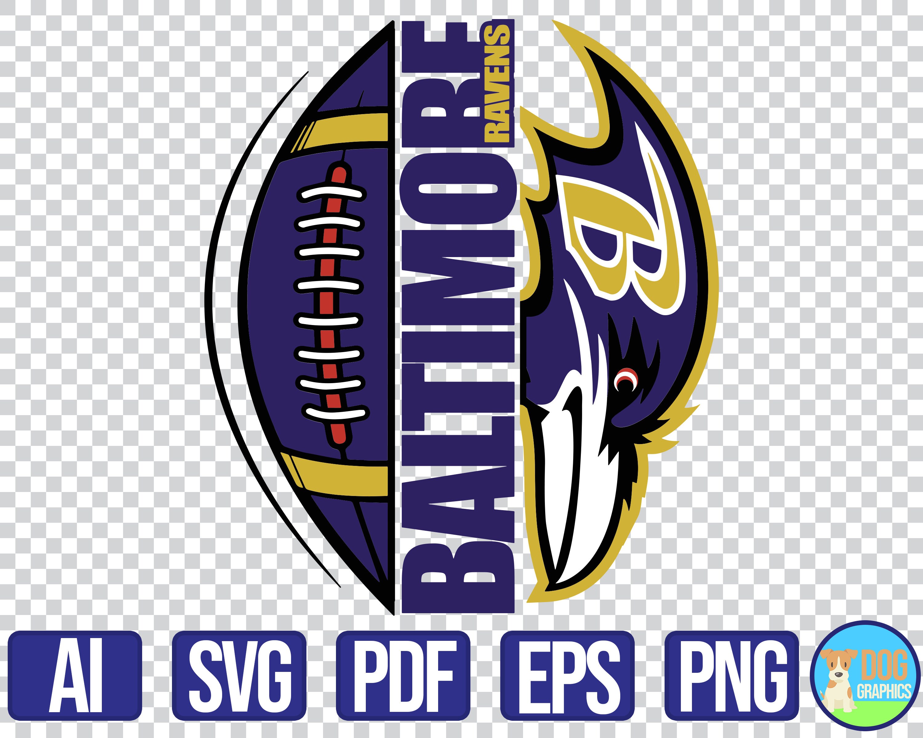 Baltimore Ravens SVG NFL Football Sports Logo for Cricut Etsy