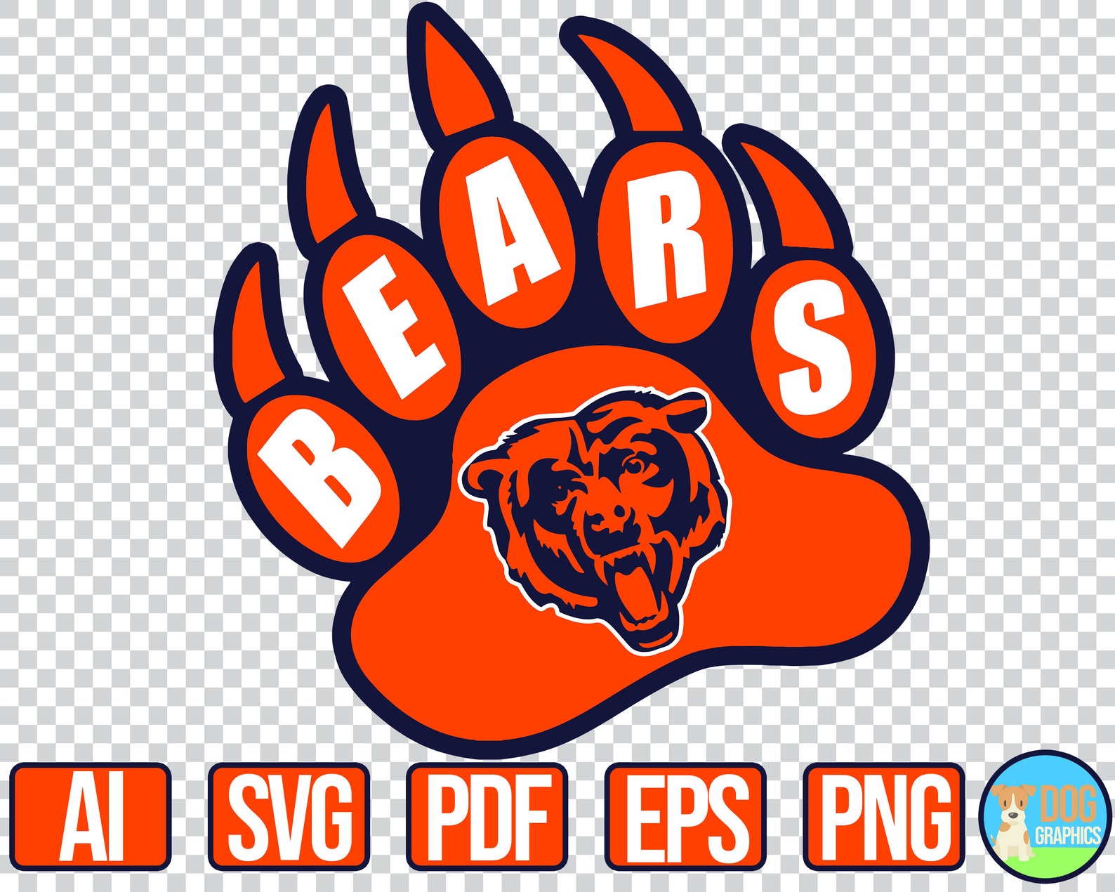 Chicago Bears Svg Chicago Bears Logo Bears Clipart Football Svg Svg ...