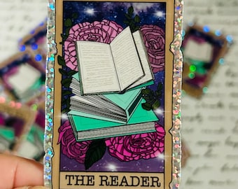The Reader Tarot Karten Glitter Sticker - Geschenk für Bücherlieber