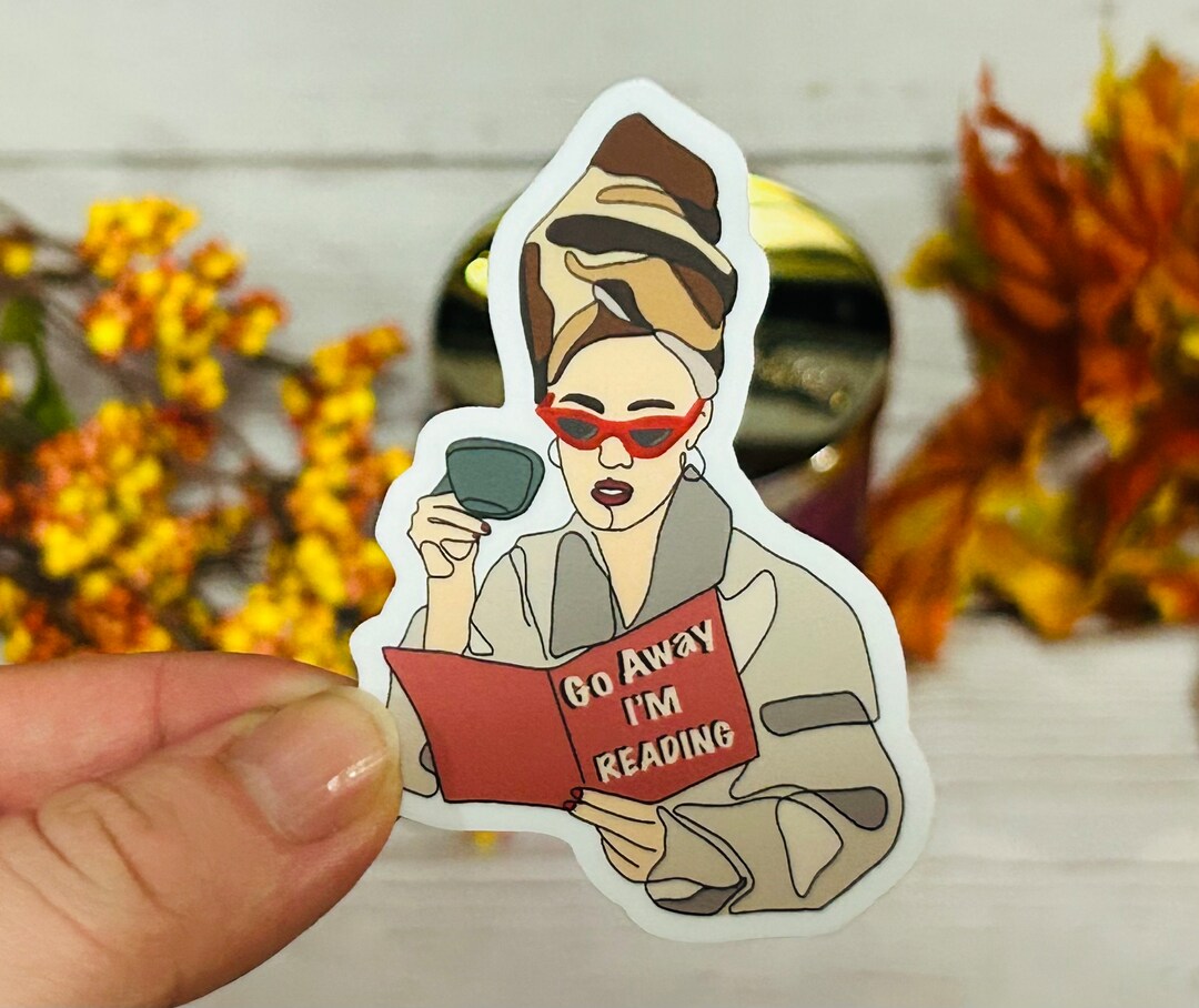Go Away I'm Reading Sticker: Matte Kindle Laptop Decal - Etsy