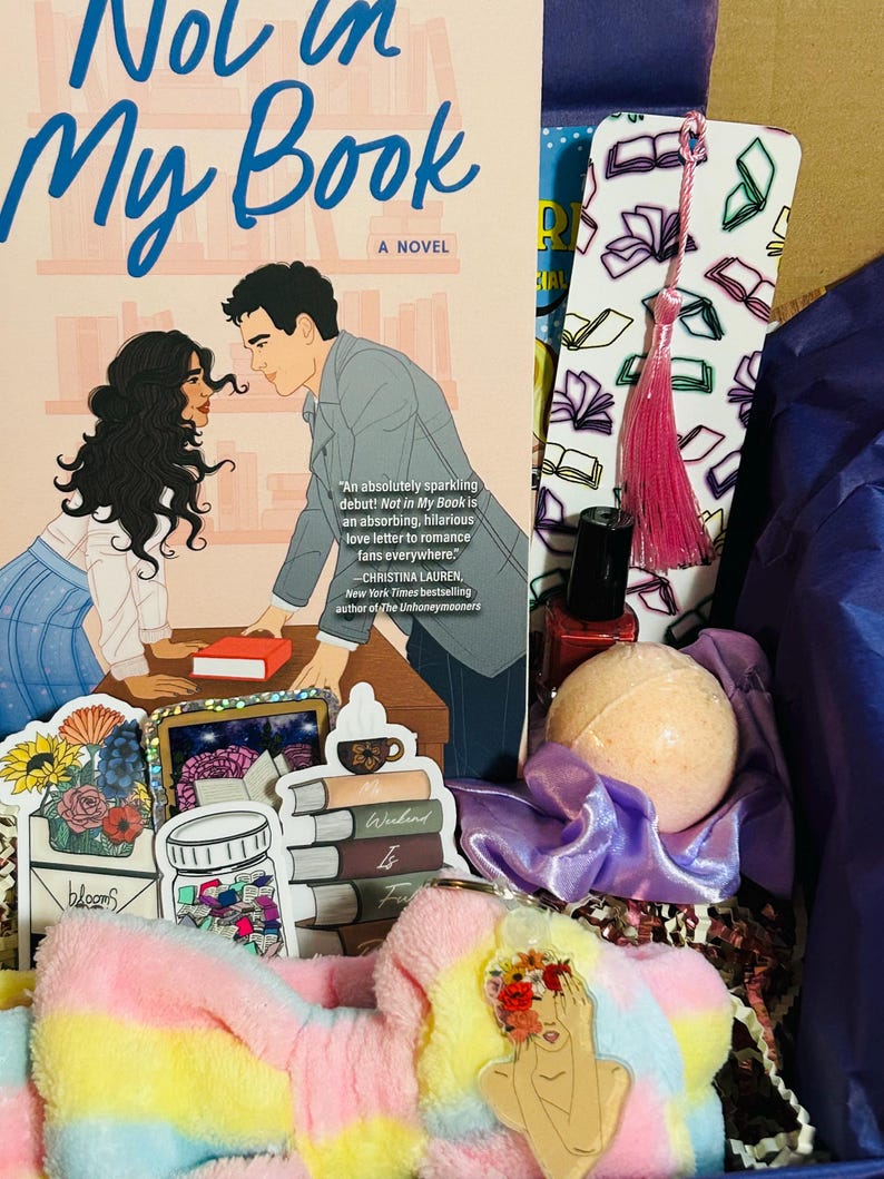 Romance Book Gift Box: "Not in My Book" with Stickers & More image 4