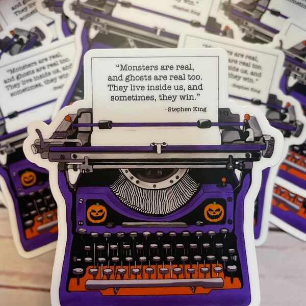 Halloween/Stephen King Typewriter Sticker