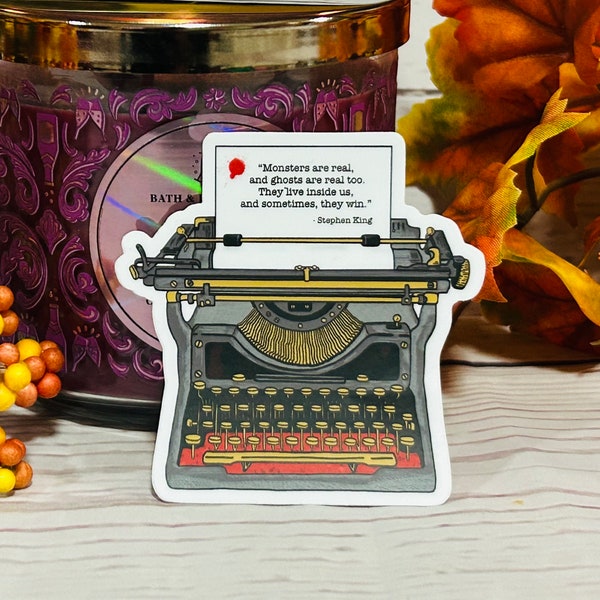 Stephen King Typewriter Sticker