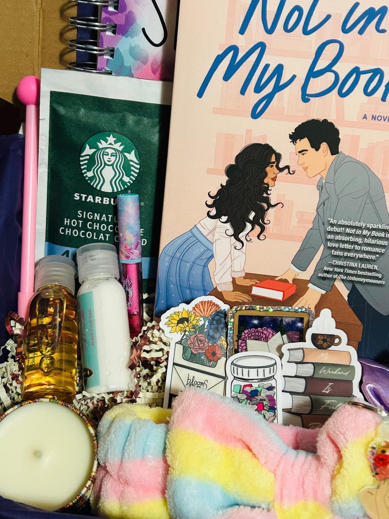 Romance Book Gift Box: "Not in My Book" with Stickers & More image 3