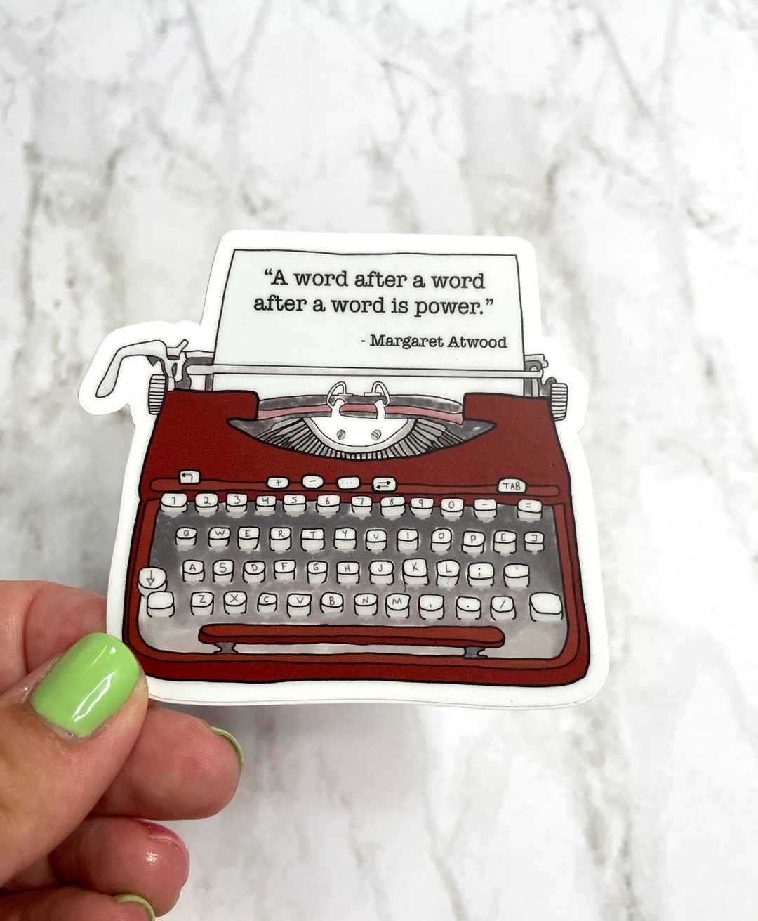 Typewriter Key Sticker at Diego Nolen blog