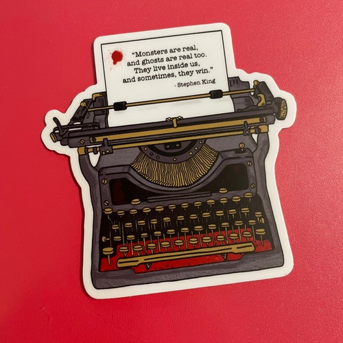Stephen King Typewriter Sticker Etsy