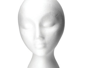 MN-434 1 PC Female Styrofoam Mannequin Head Bust 