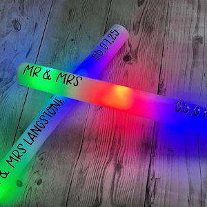 Personalized LED Foam Glow Sticks: Party Favors