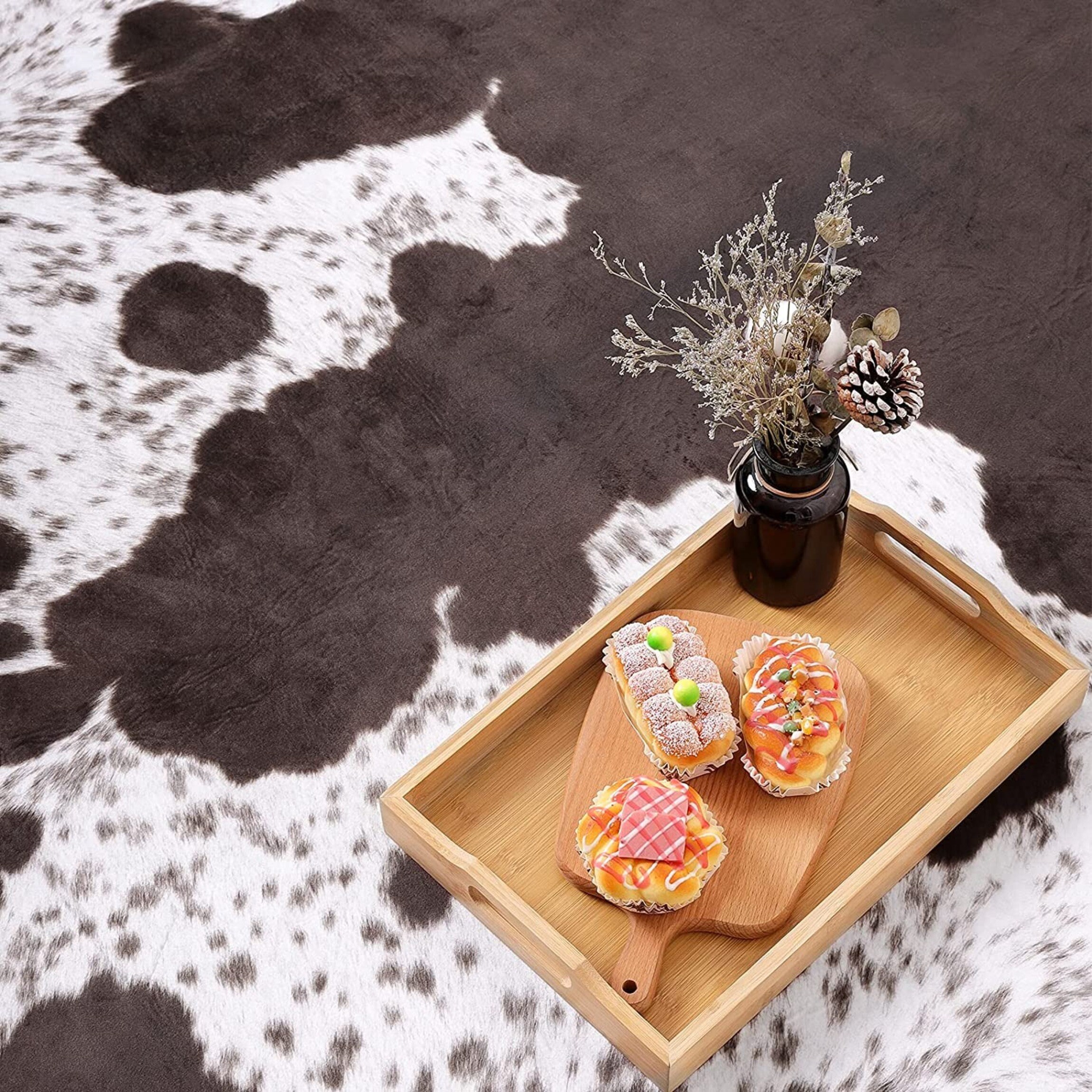 Cow Print Rug Cowhide Rugs Etsy