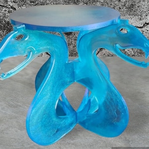 Mini blue snake table