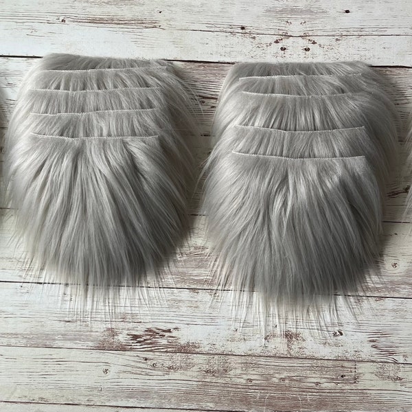 light gray beards, gnome beards, gray gnome beards, craft supplies, beards for crafting, gnome making, gnome supplies, faux fur beards, gray