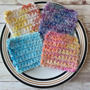 set of 4 kitchen scrubbies, kitchen scrubber, dish scrubby, crochet scrubby, dish scrubber, kitchen decor, kitchen cleaning scrubby, scrubby