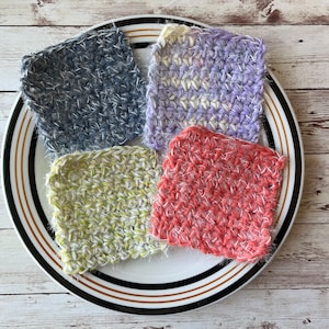 set of 4 kitchen scrubbies, kitchen scrubber, dish scrubby, crochet scrubby, dish scrubber, kitchen decor, kitchen cleaning scrubby, scrubby