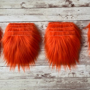 orange faux fur beard, gnome beard, orange beard, gnome making, craft supplies, faux fur beard, craft beard, fur gnome beard, orange